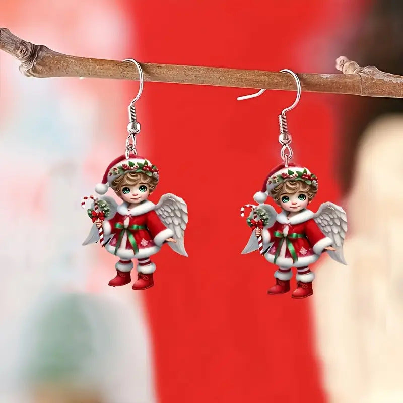 Angel Christmas Earrings