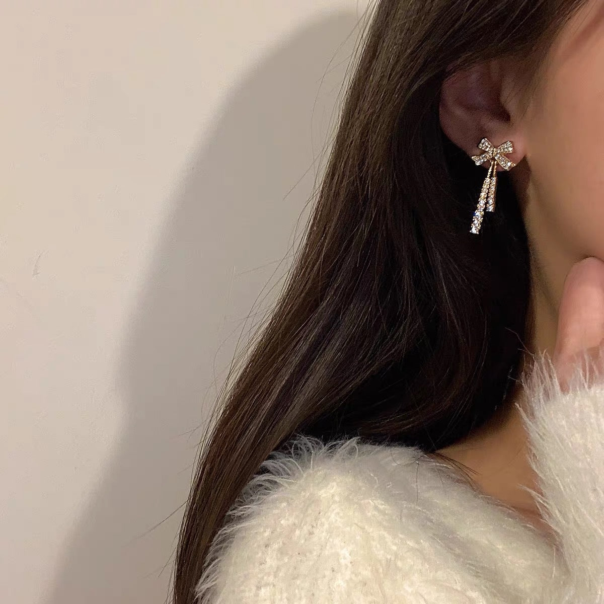 Super Fairy Bow Niche Stud Earrings