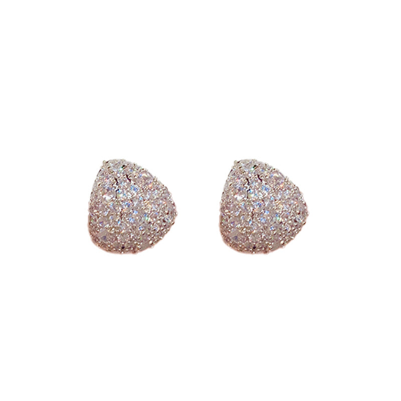 Silver Zircon Drop Earrings