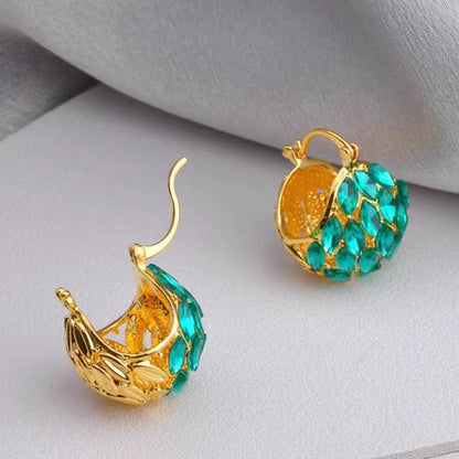 Light Luxury Zircon Cabas Earrings