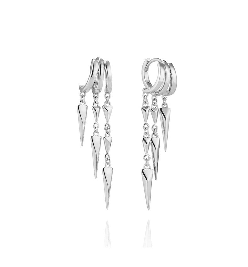 S925 Silver Diamond Rivet Earrings