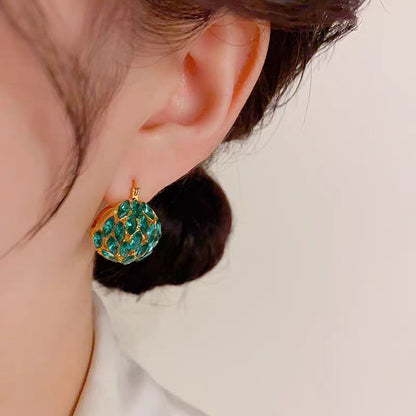 Light Luxury Zircon Cabas Earrings