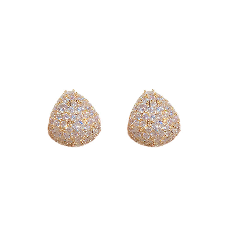 Silver Zircon Drop Earrings