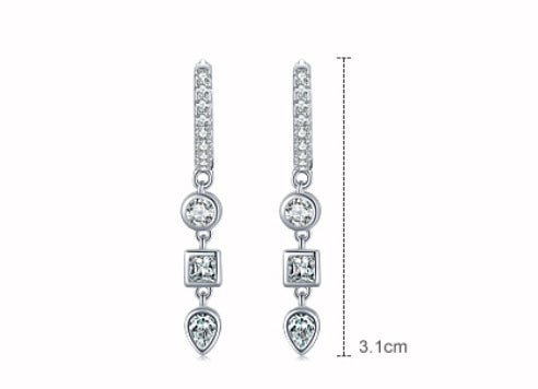 Geometric Zircon Fashion Earrings