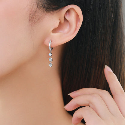 Geometric Zircon Fashion Earrings