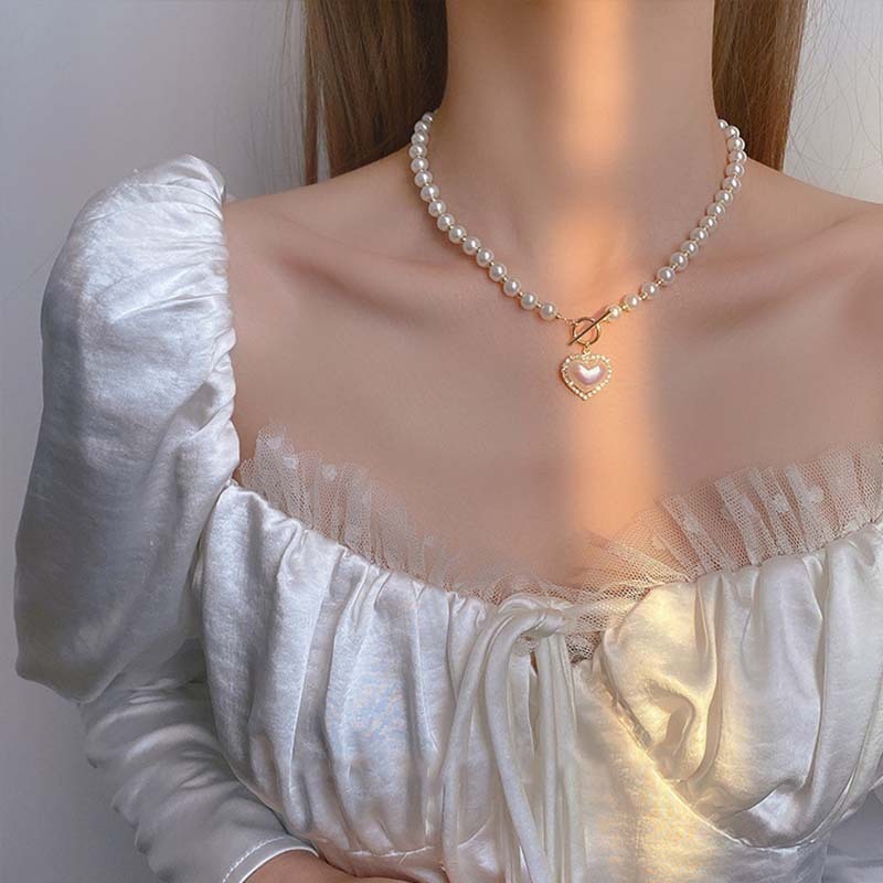 Pearl Heart Necklace