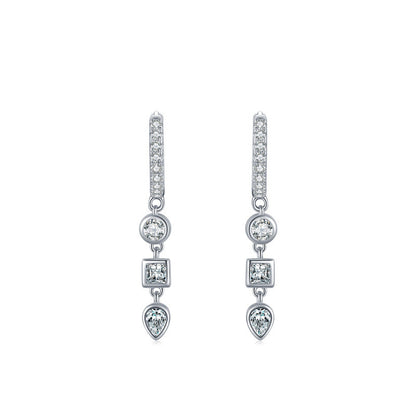 Geometric Zircon Fashion Earrings