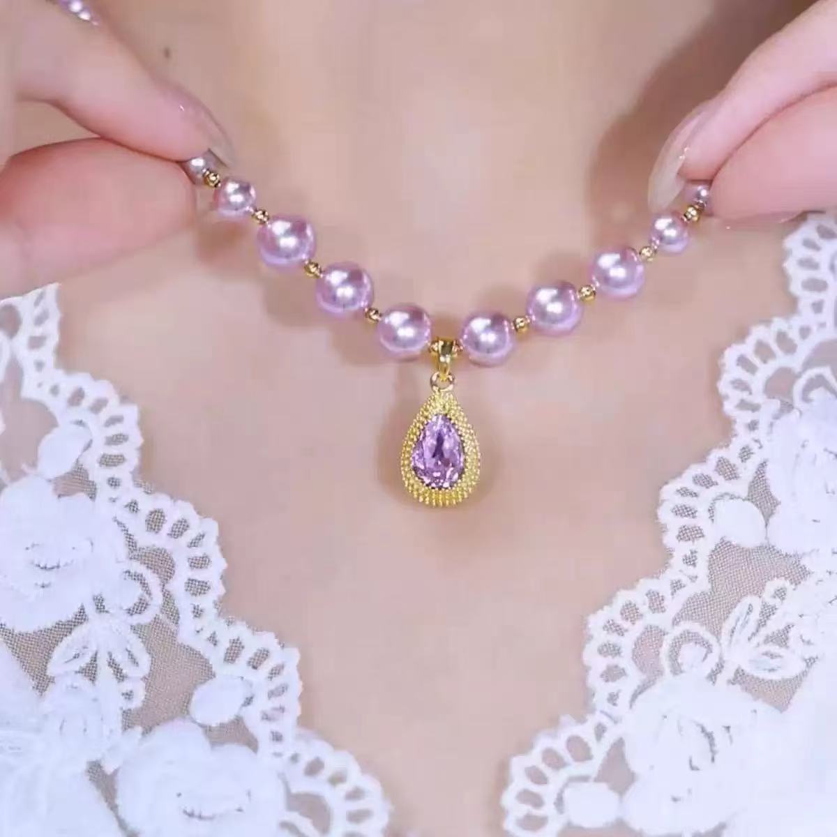 Luxury White Pearl “Ice Queen” Necklace