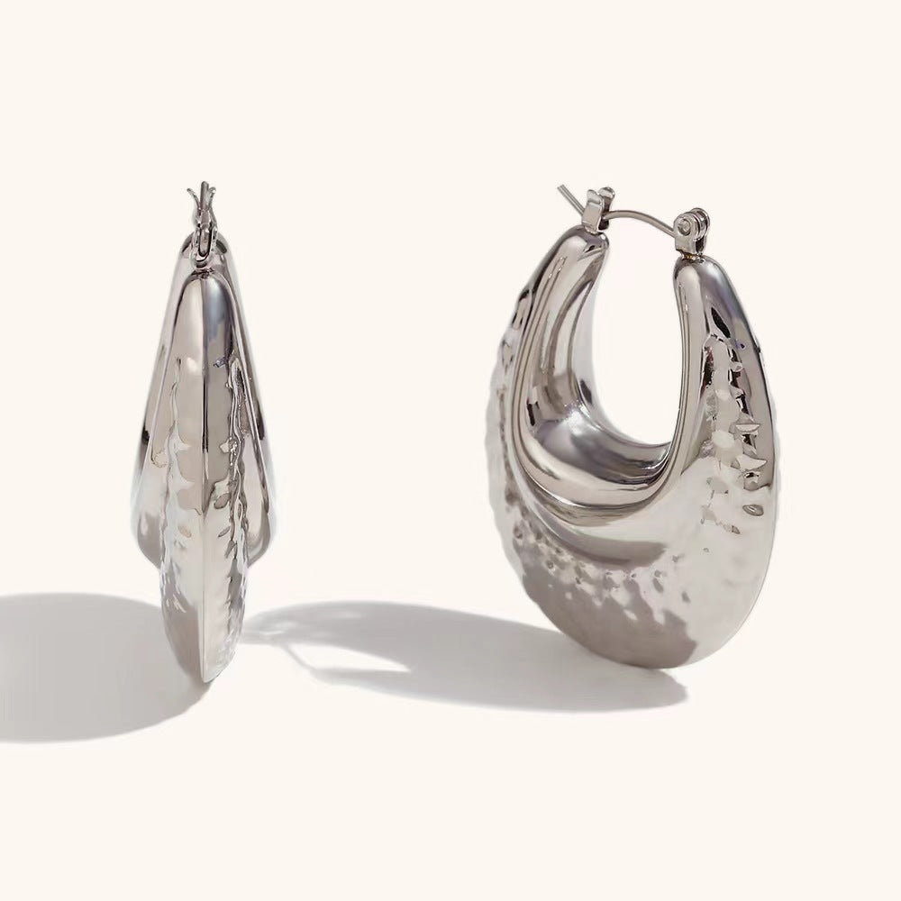 Glossy Double-Layer Water Drop Earrings