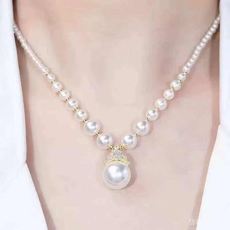 Luxury White Pearl “Ice Queen” Necklace