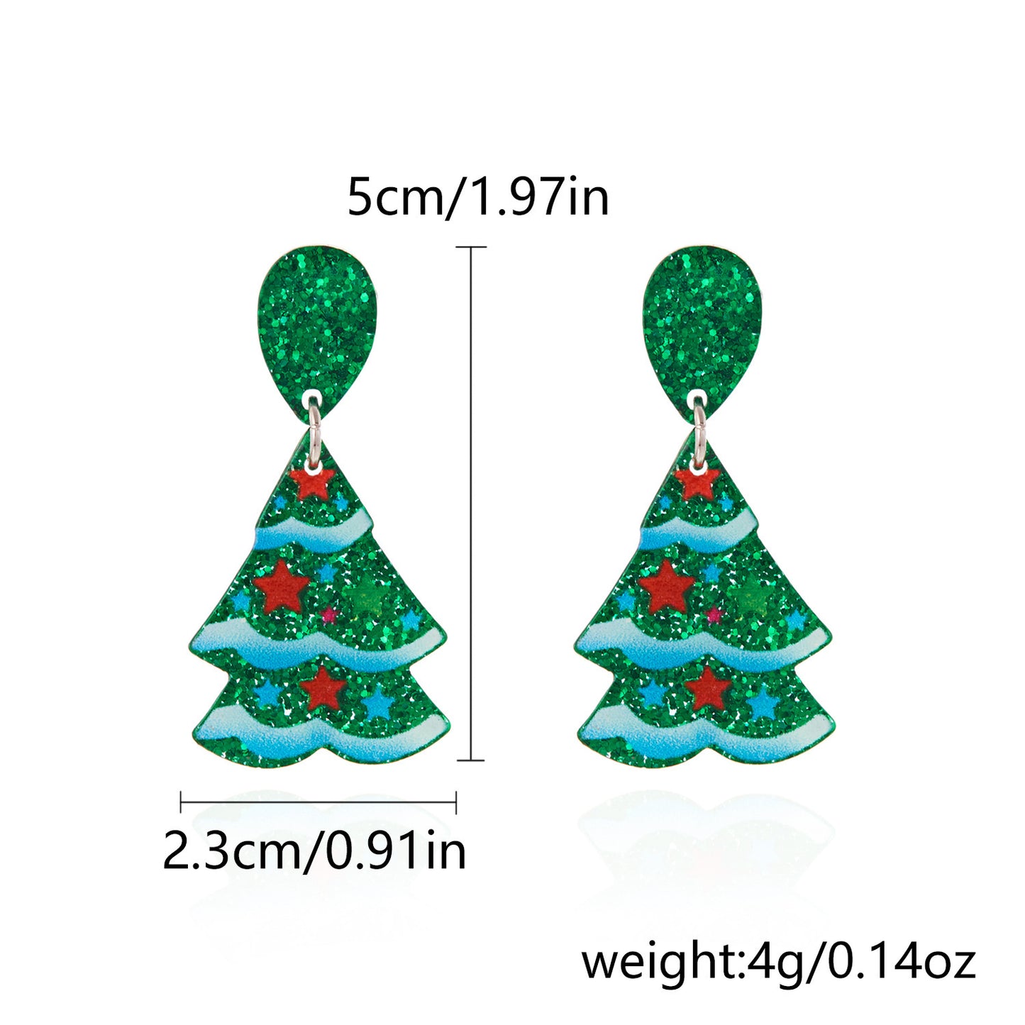 Acrylic Christmas Earrings