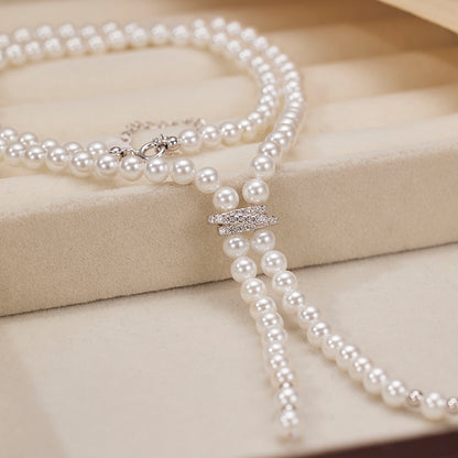 Simple Y-shaped Silver Necklace