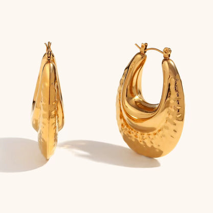 Glossy Double-Layer Water Drop Earrings