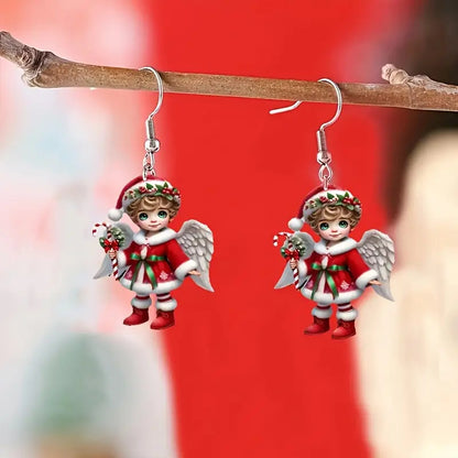 Angel Christmas Earrings