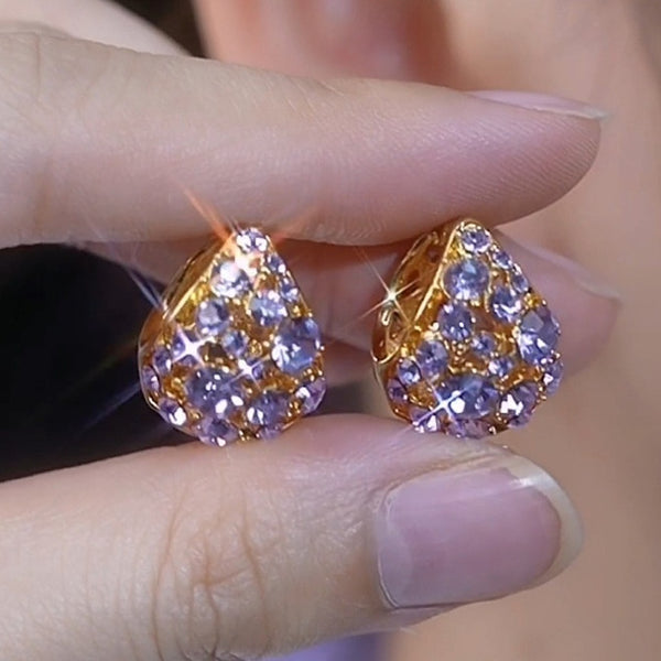 Purple Full-Diamond Luxury Ear Clip
