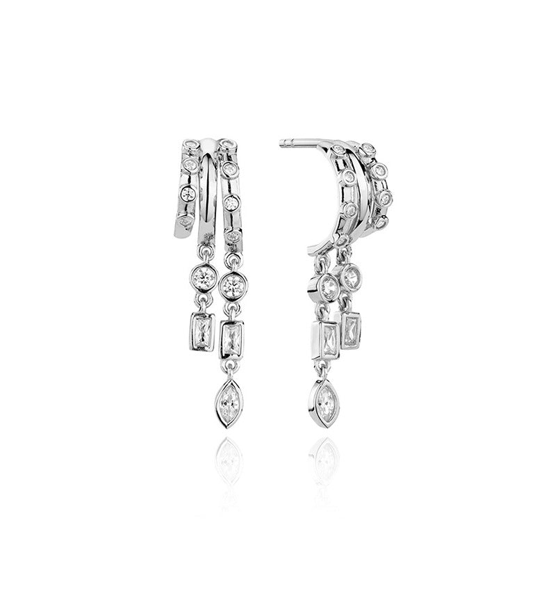 S925 Silver Diamond Rivet Earrings