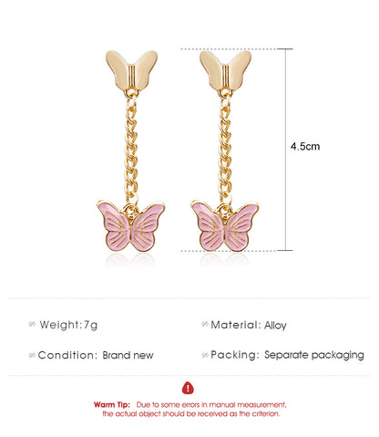 Color-Drip Butterfly INS Earrings