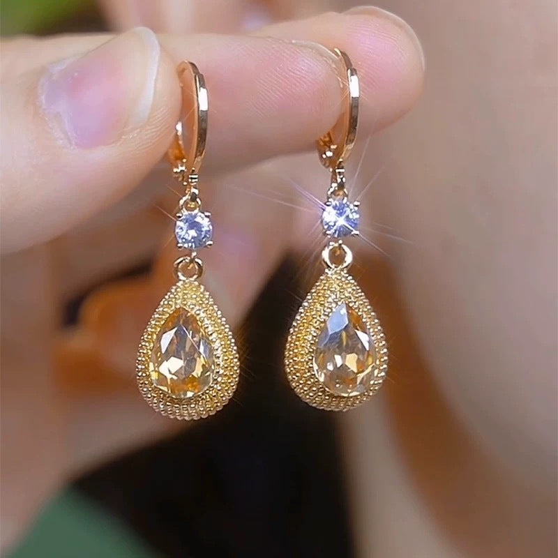 Purple Zircon Durian Drop Earrings
