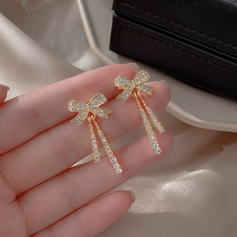 Super Fairy Bow Niche Stud Earrings
