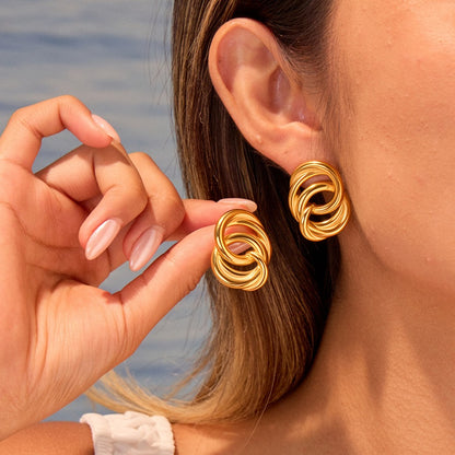 Minimalist Geometric Circle Earrings