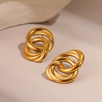 Minimalist Geometric Circle Earrings