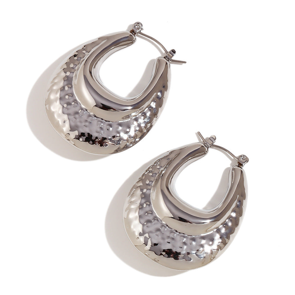 Glossy Double-Layer Water Drop Earrings