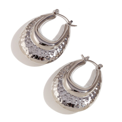 Glossy Double-Layer Water Drop Earrings