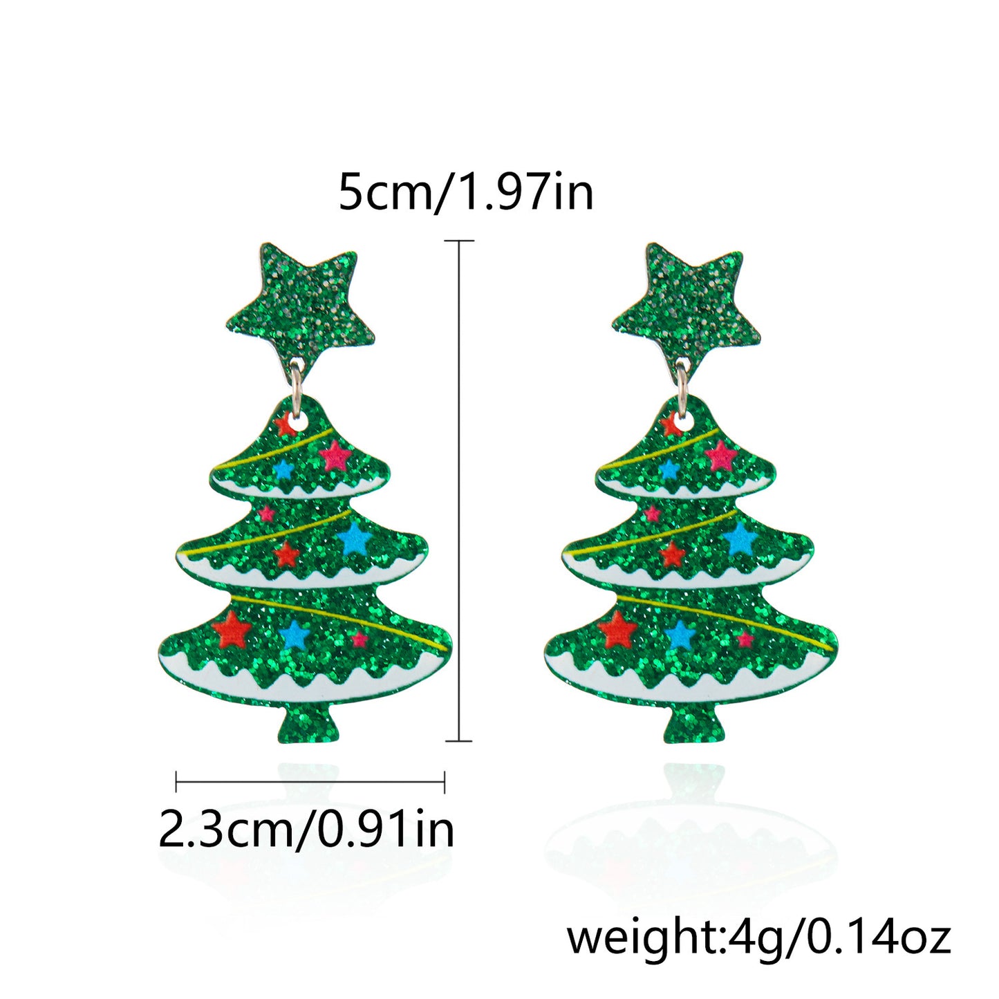 Acrylic Christmas Earrings