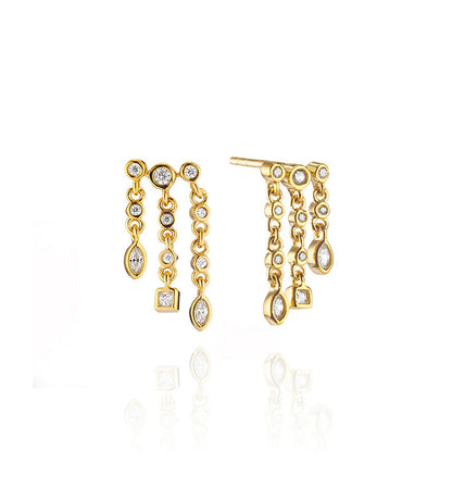 S925 Silver Diamond Rivet Earrings