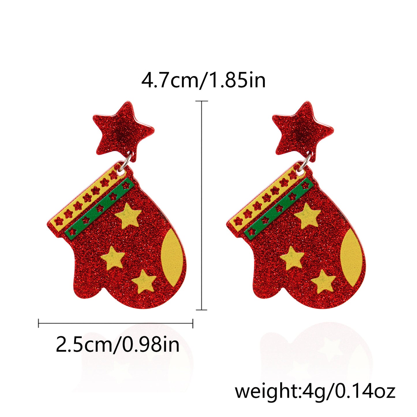 Acrylic Christmas Earrings