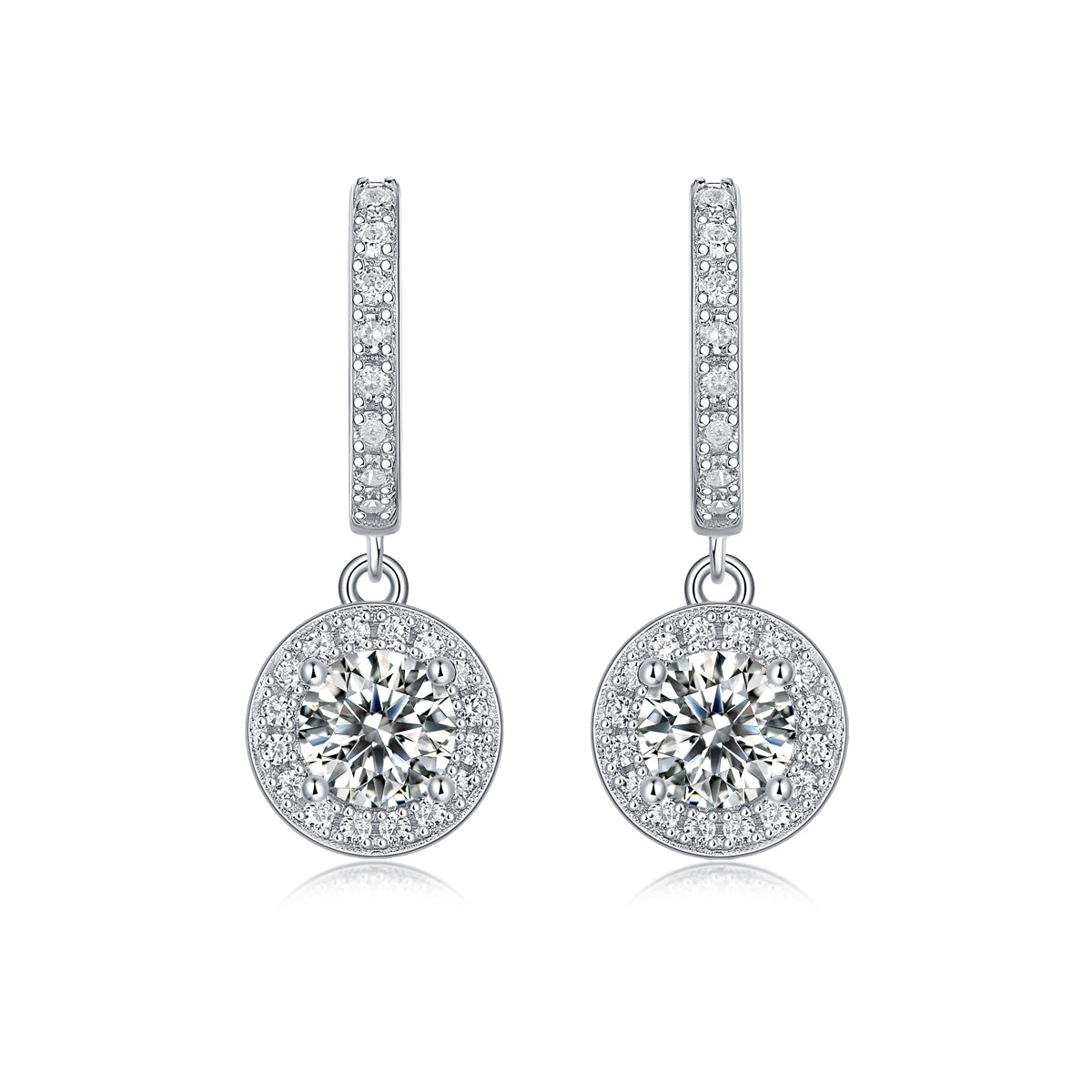 0.5ct Moissanite S925 Platinum Stud Earrings