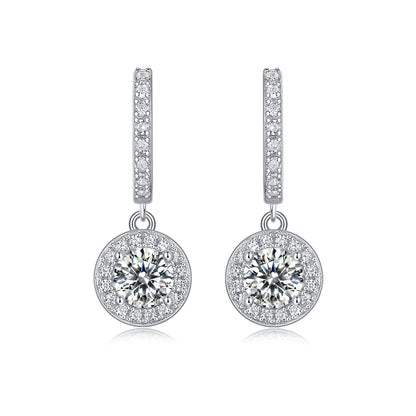 0.5ct Moissanite S925 Platinum Stud Earrings