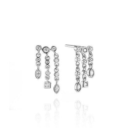 S925 Silver Diamond Rivet Earrings