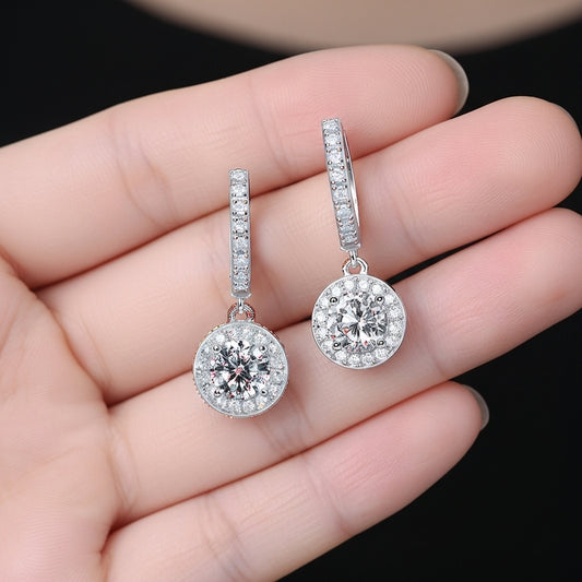 0.5ct Moissanite S925 Platinum Stud Earrings
