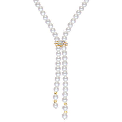 Simple Y-shaped Silver Necklace