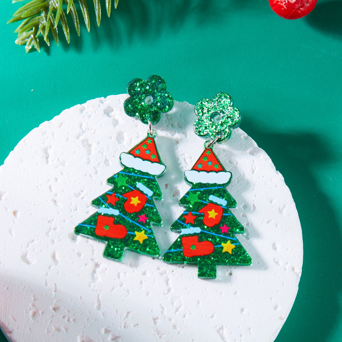 Acrylic Christmas Earrings