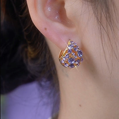Purple Full-Diamond Luxury Ear Clip
