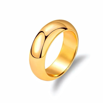 Glossy Gold Wide Ring