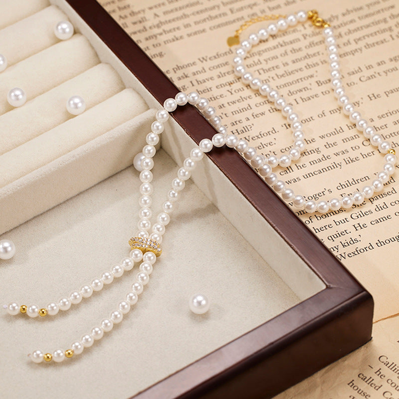 Simple Y-shaped Silver Necklace