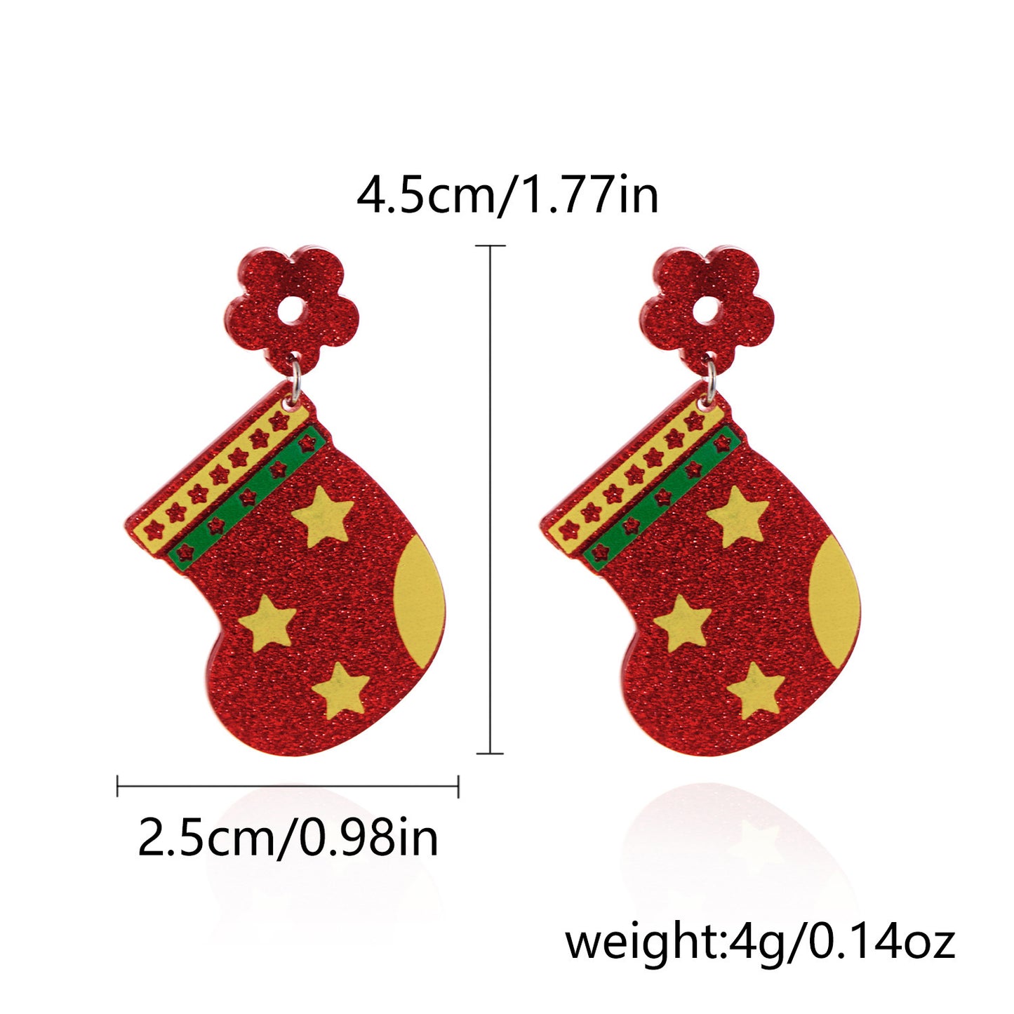 Acrylic Christmas Earrings