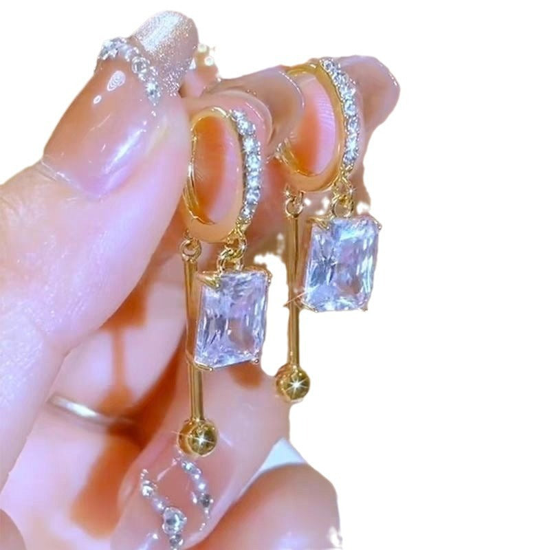 Micro-Inlaid Diamond Ball Earrings