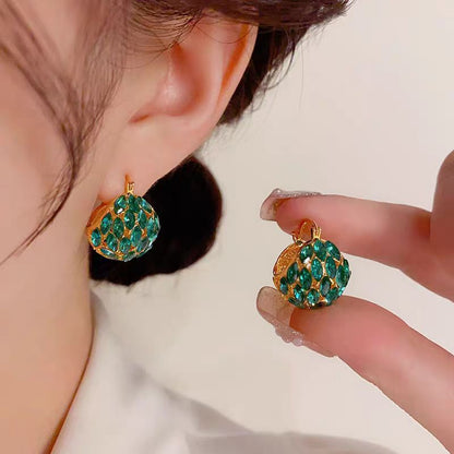 Light Luxury Zircon Cabas Earrings