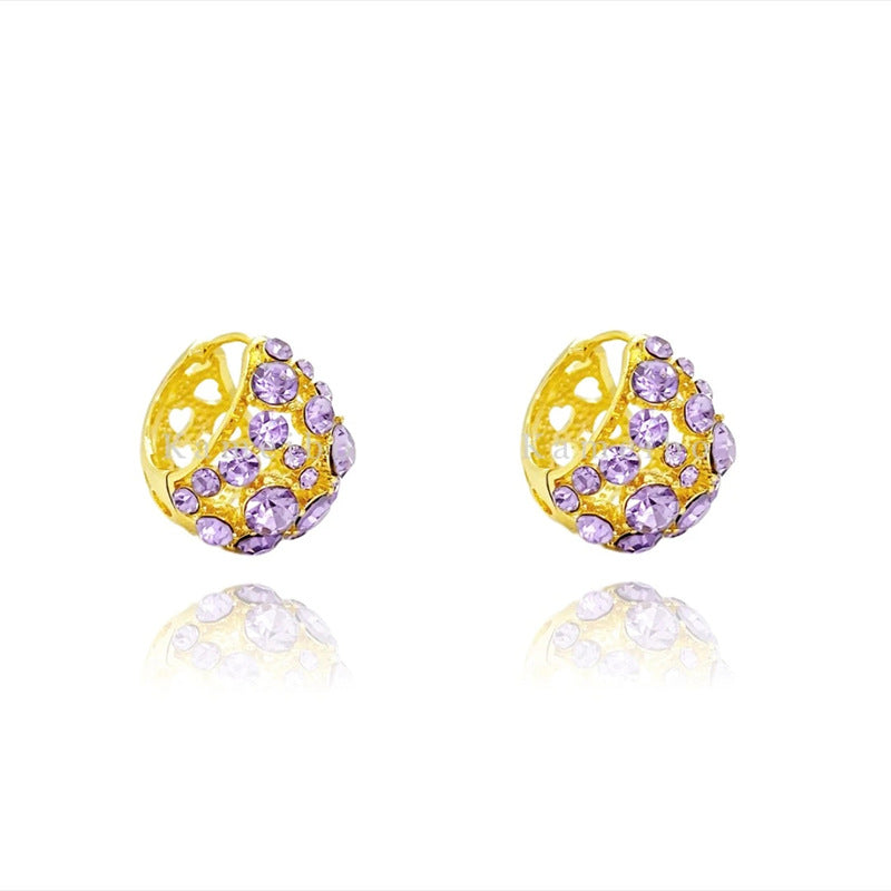 Purple Full-Diamond Luxury Ear Clip