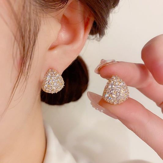 Silver Zircon Drop Earrings