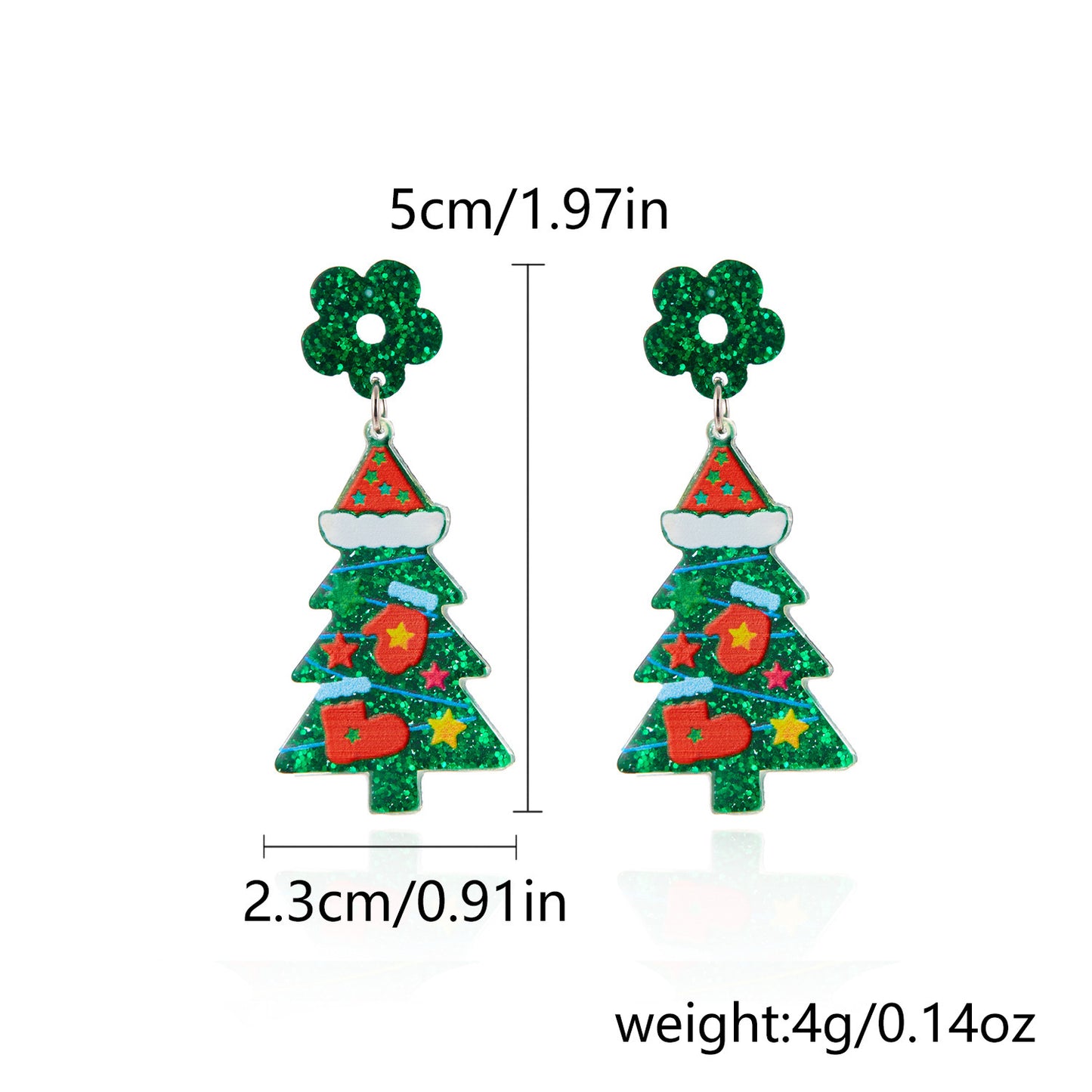 Acrylic Christmas Earrings