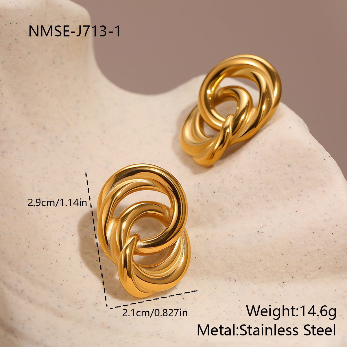Minimalist Geometric Circle Earrings