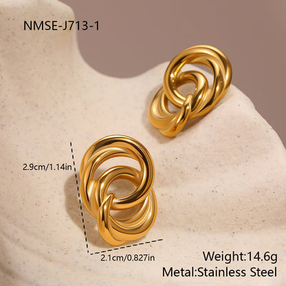 Minimalist Geometric Circle Earrings