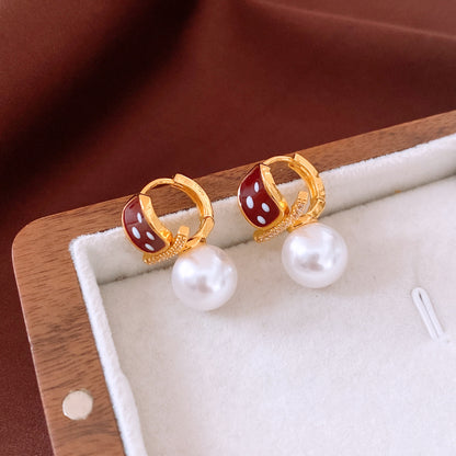 Exquisite Square Pearl Ear Clip Earrings