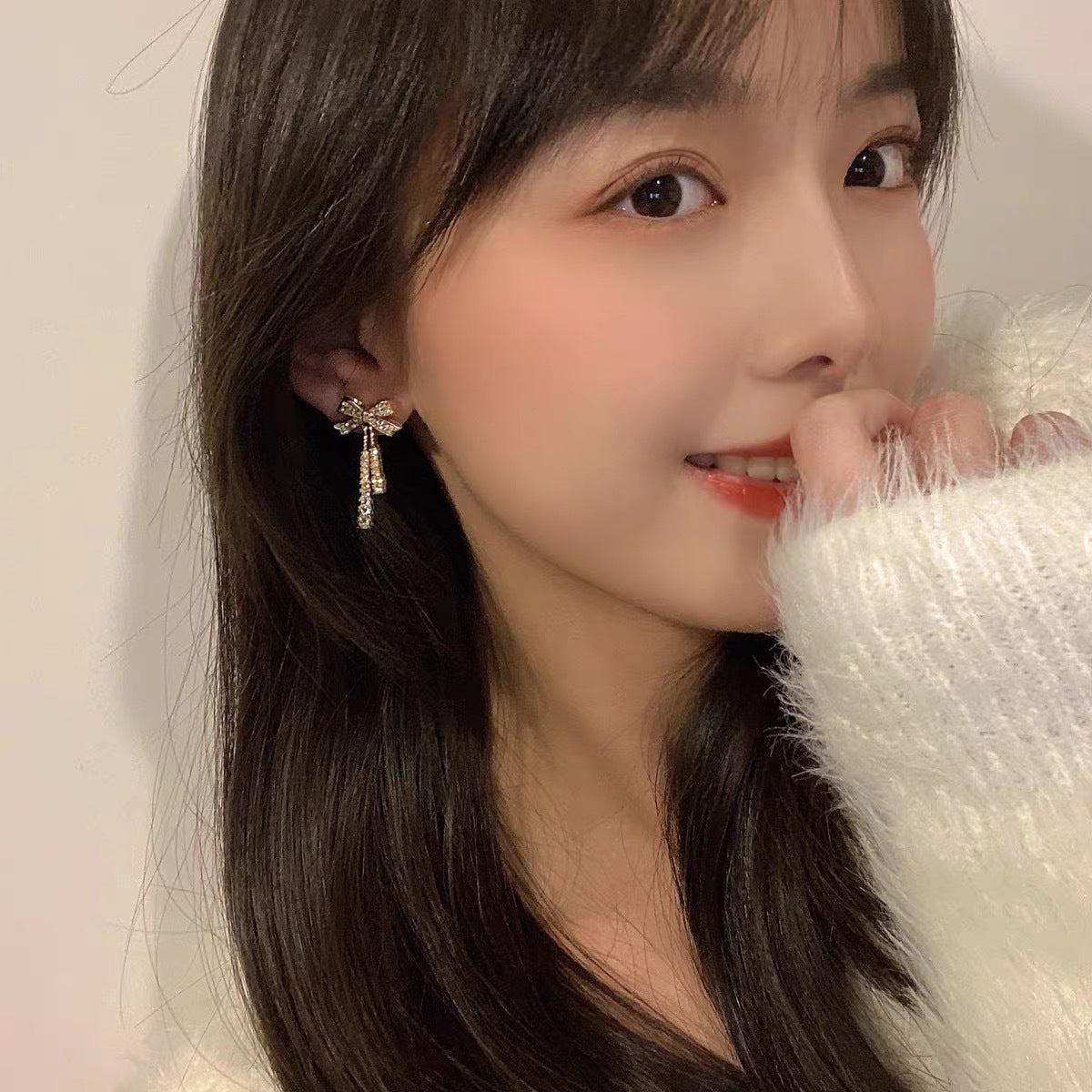 Super Fairy Bow Niche Stud Earrings