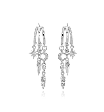 S925 Silver Diamond Rivet Earrings
